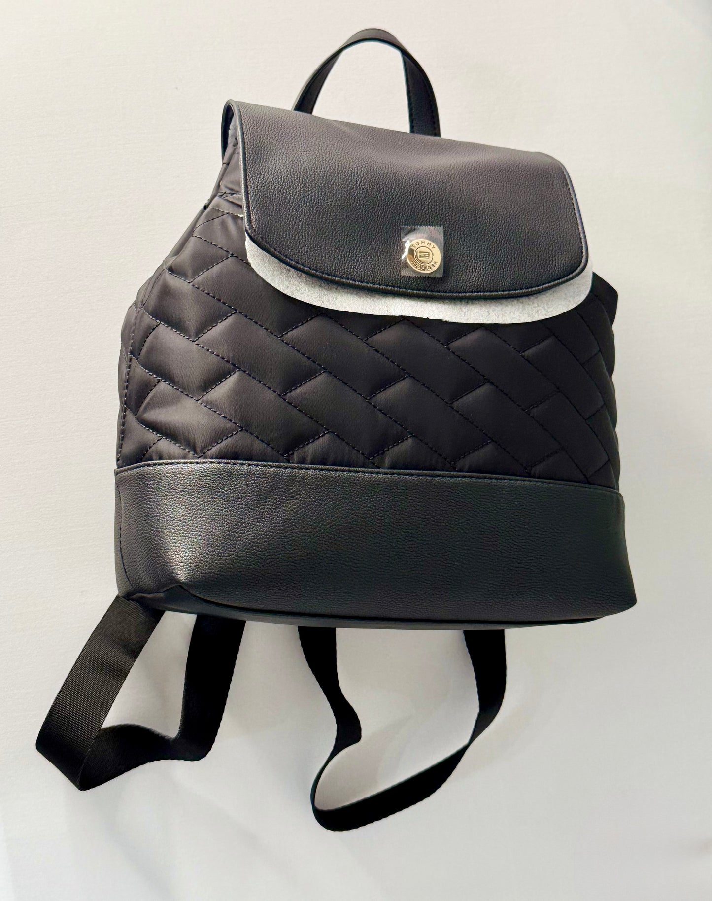 Mochila Tommy Hilfiger Negra completamente impermeable/cuero
