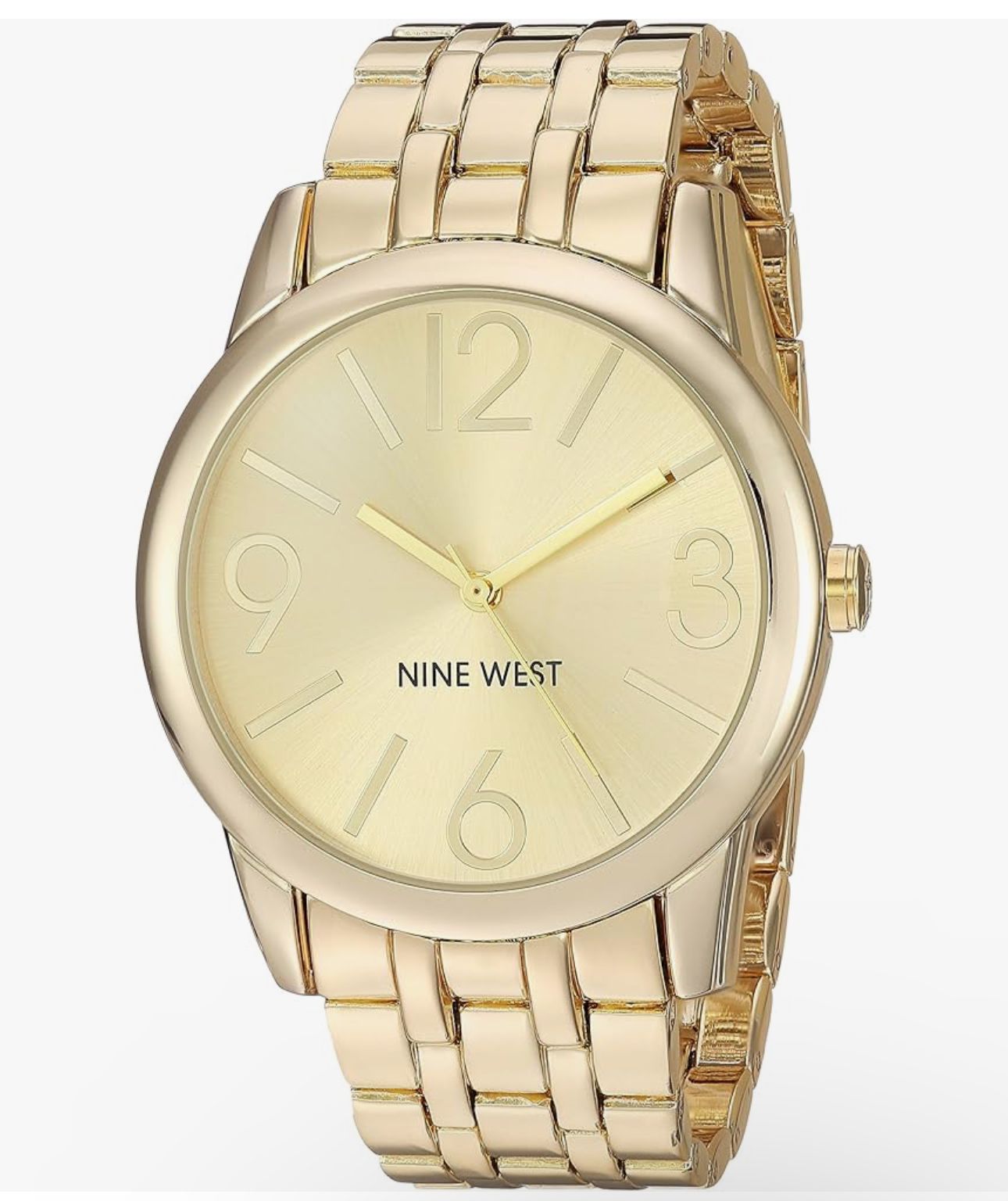Nine West Round Golden Watch with Golden band