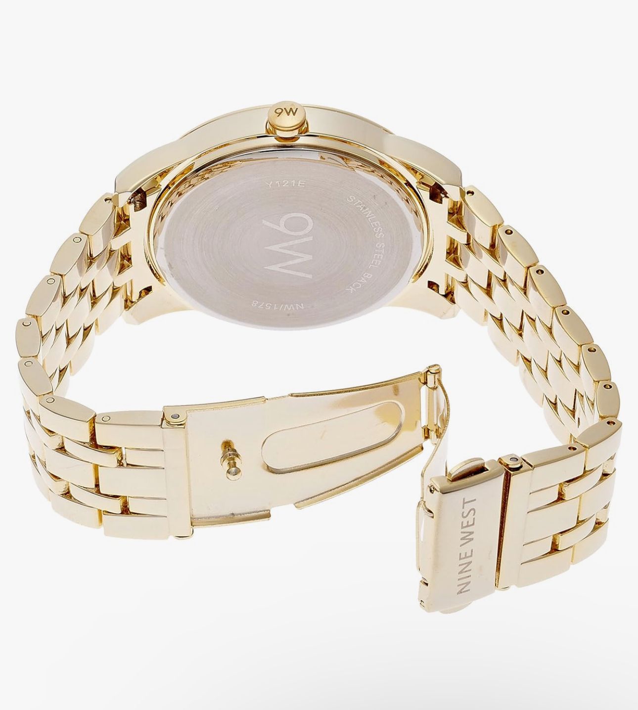 Nine West Round Golden Watch with Golden band