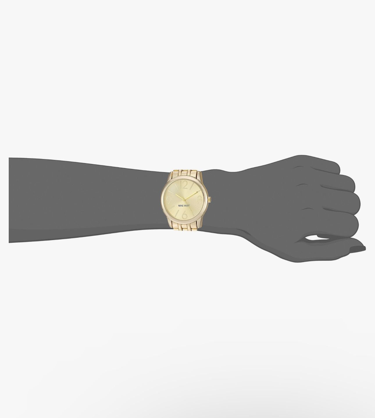 Nine West Round Golden Watch with Golden band